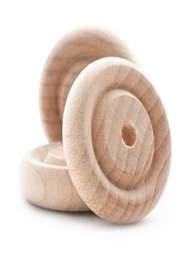 Pinehurst Crafts Mini Wood Toy Wheels, 7/8-Inch Diameter x 1/4-Inch Thick (1/8-Inch Hole), Pack of 25